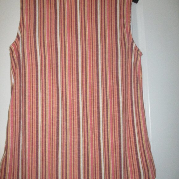 Como Blu Striped Sleeveless Top Multi Color Size Large - Picture 5 of 5